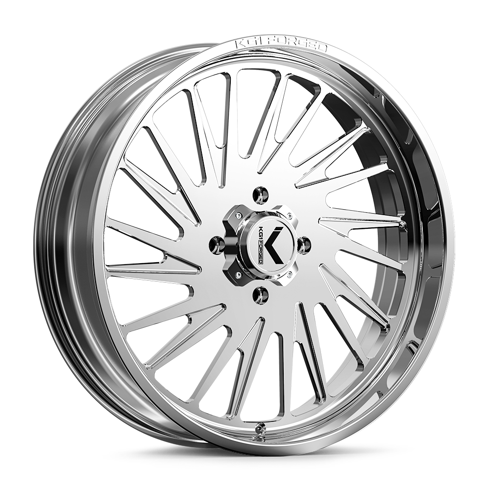 24x7 KG1 Forged KU038 Javelin Polished LEFT DIRECTIONAL UTV Wheel 4x156 (0mm)