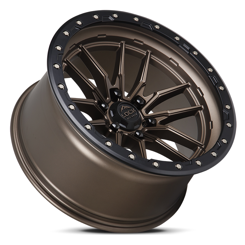 20x9 Lock Off-Road Krawler Matte Bronze With Matte Black Ring Wheel 6x135 (0mm)