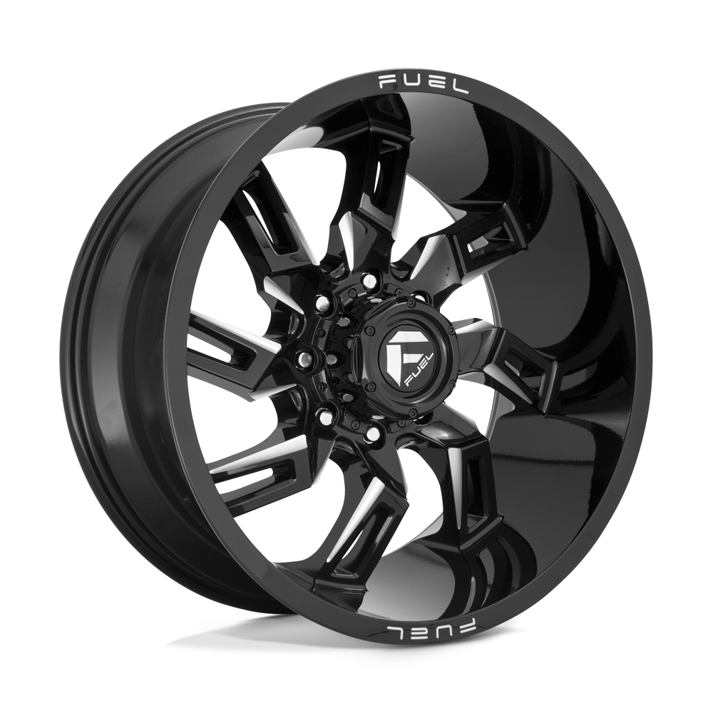 20x9 Fuel D747 LOCKDOWN Gloss Black Milled Wheel 8x6.5 (1mm)