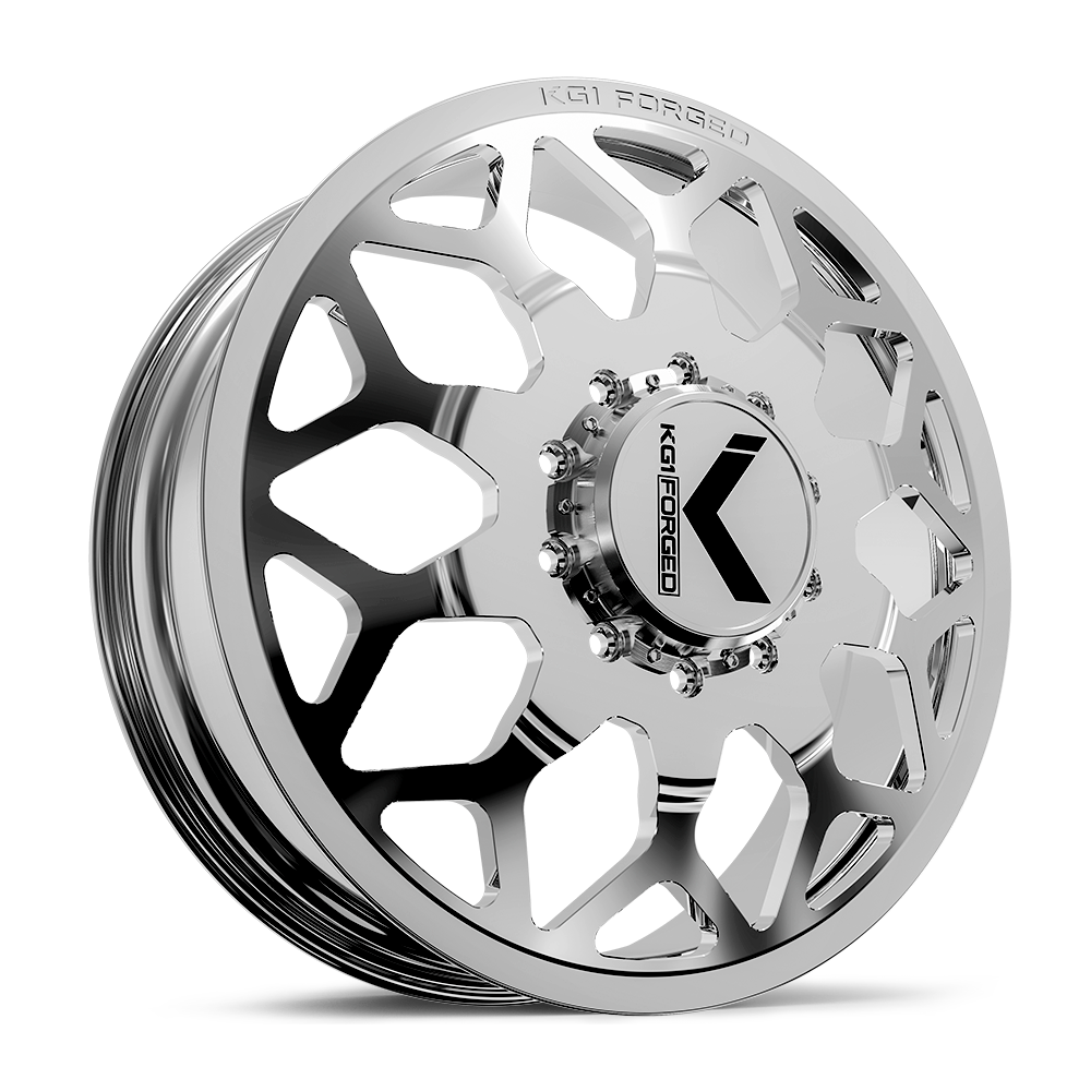 26x8.25 KG1 Forged KD016 Luxor Polished DUALLY FRONT Wheel 10x225 (145mm)