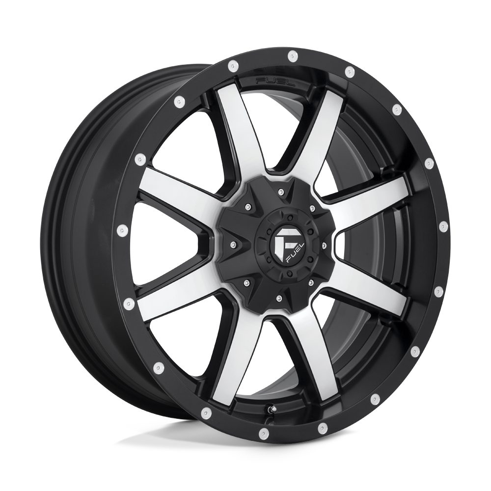 17x9 Fuel D537 Maverick Black & Machined Wheel 6x5.5/6x135 (-12mm)