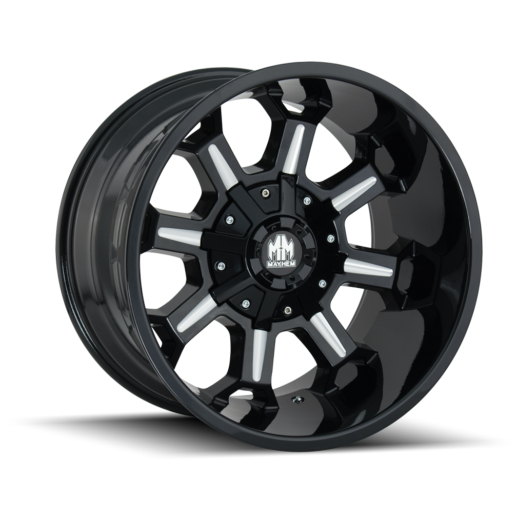 20x9 Mayhem Combat Black W/Milled Spokes Wheel 8x6.5/8x170 (18mm)