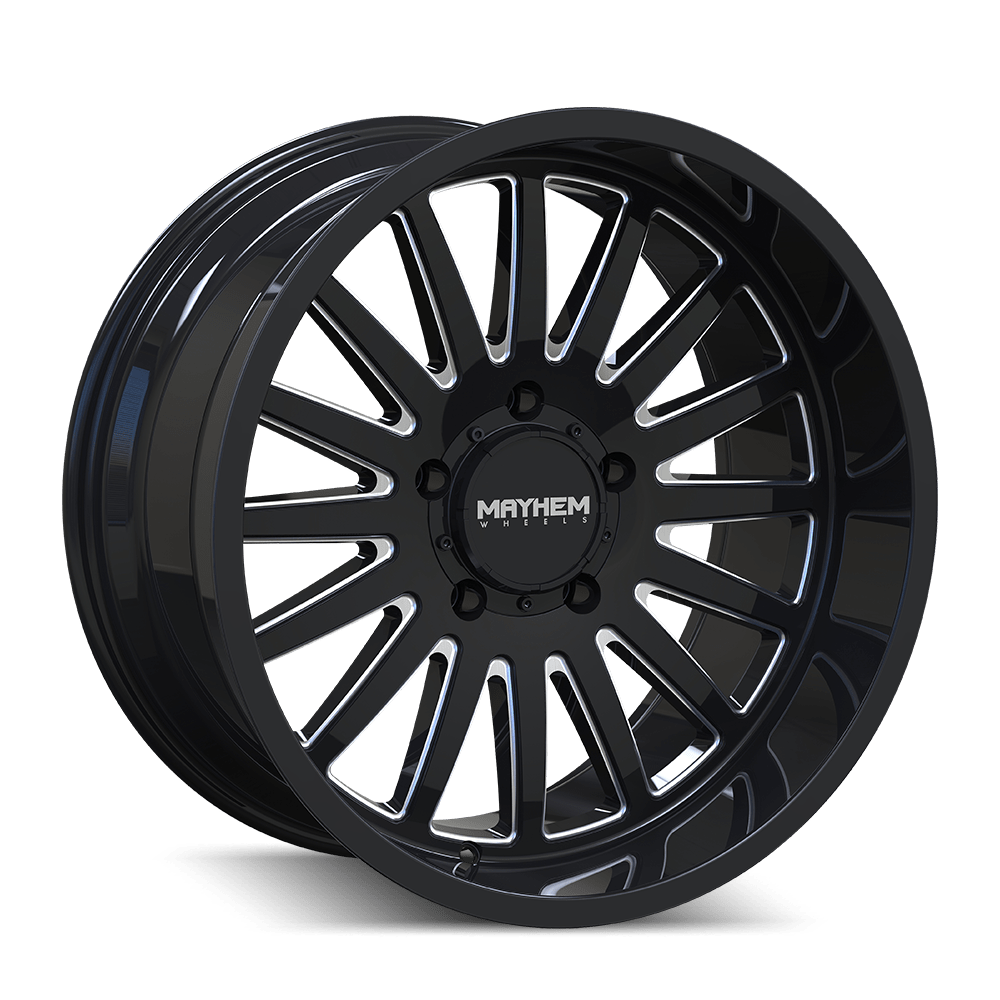 20x9 Mayhem Utopia Black W/Milled Spokes Wheel 8x6.5 (0mm)