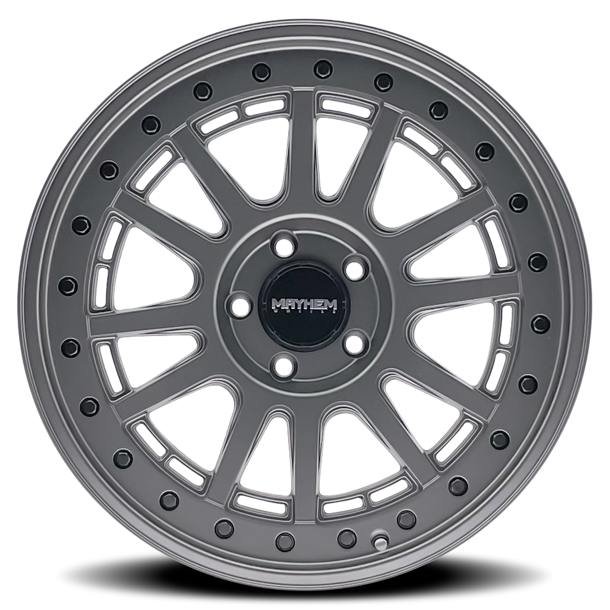 15x7 Mayhem Compass Matte Gunmetal Wheel 5x100 (15mm)