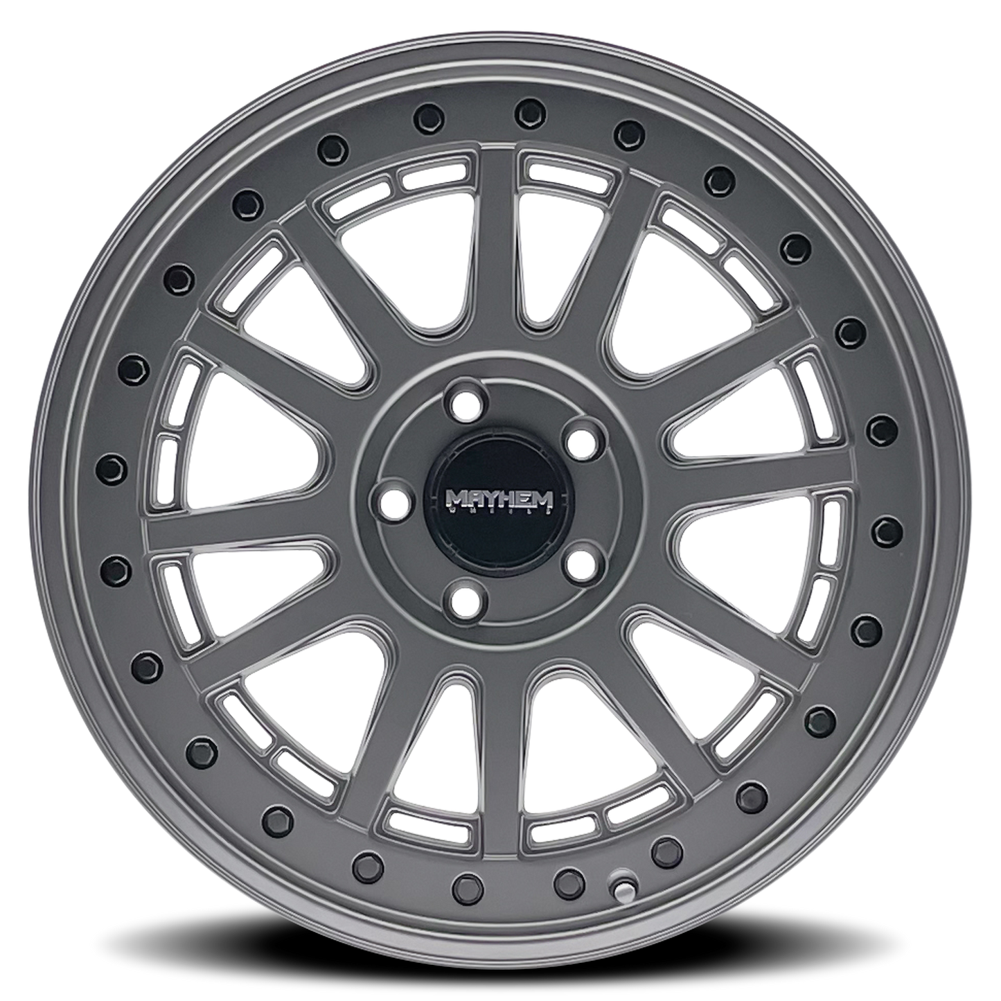 20x9 Mayhem 8305 Compass Matte Gunmetal W/ Black Bolt Wheel 5x5 (0mm)