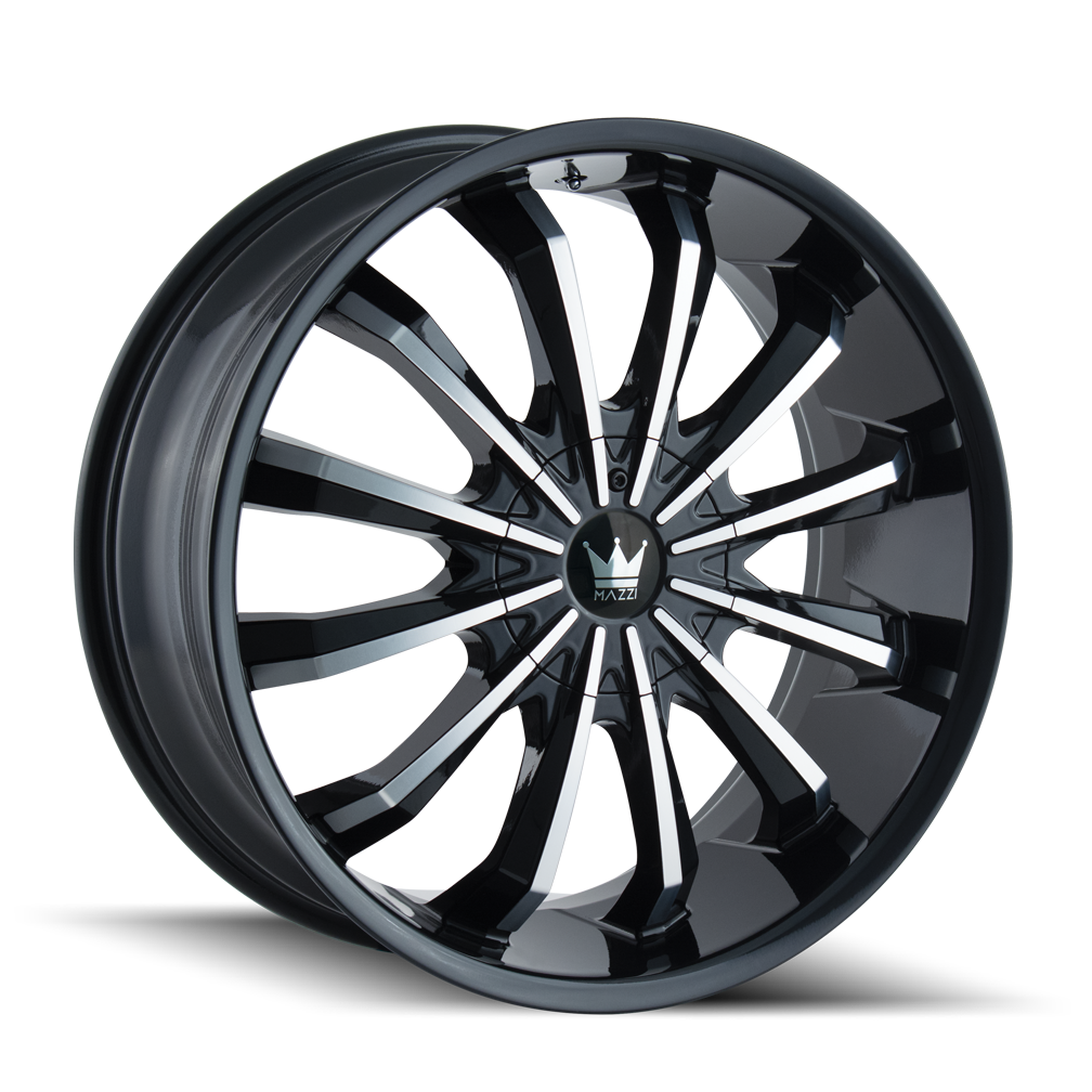 18x7.5 Mazzi FUSION Black/Machined Wheel 5x100/5x105 (40mm)