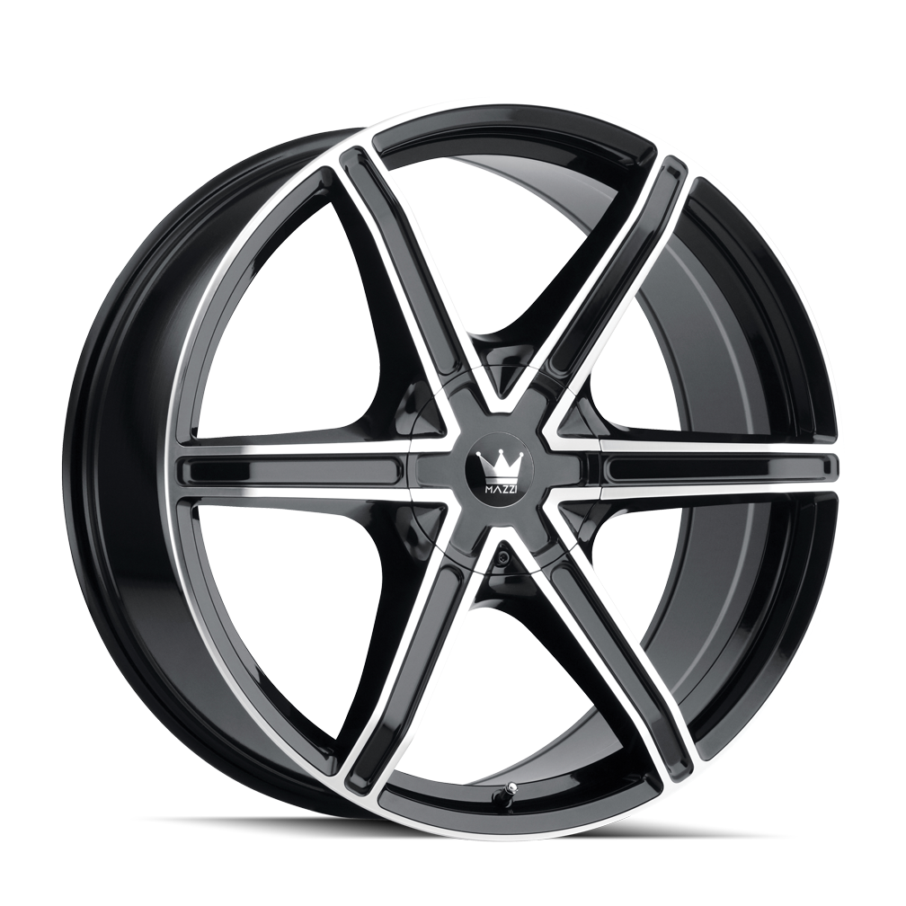 20x8.5 Mazzi Stilts Black/Machined Wheel 5x4.5/5x5 (35mm)