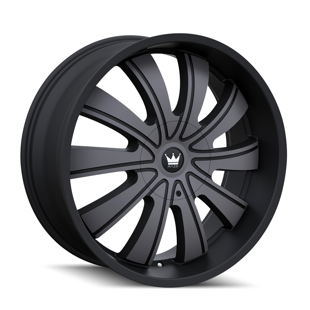 24x9.5 Mazzi Rolla Matte Black W/Dark Tint Wheel 6x135/6x5.5 (30mm)