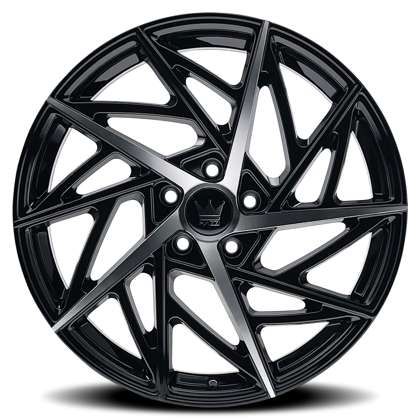 17x8 Mazzi Freestyle Gloss Black/Machined Wheel 5x4.5 (35mm)