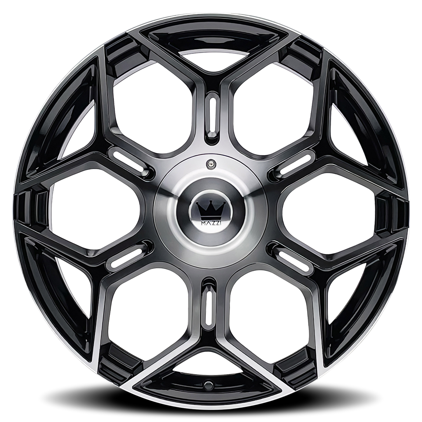 20x8.5 Mazzi 379 Libra Gloss Black/Machined Wheel 5x4.25/5x4.5 (35mm)