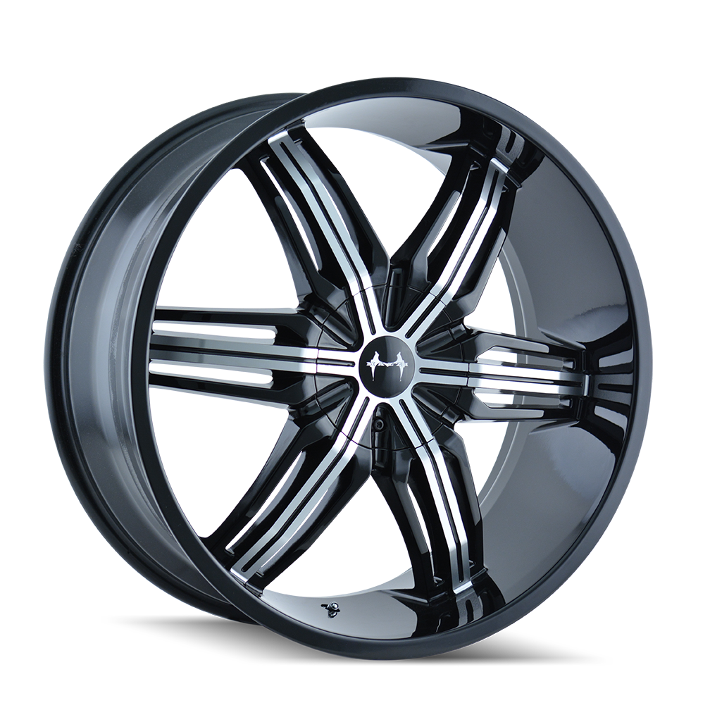 20x8.5 Mazzi FUSION Black/Machined Wheel 5x115/5x120 (18mm)
