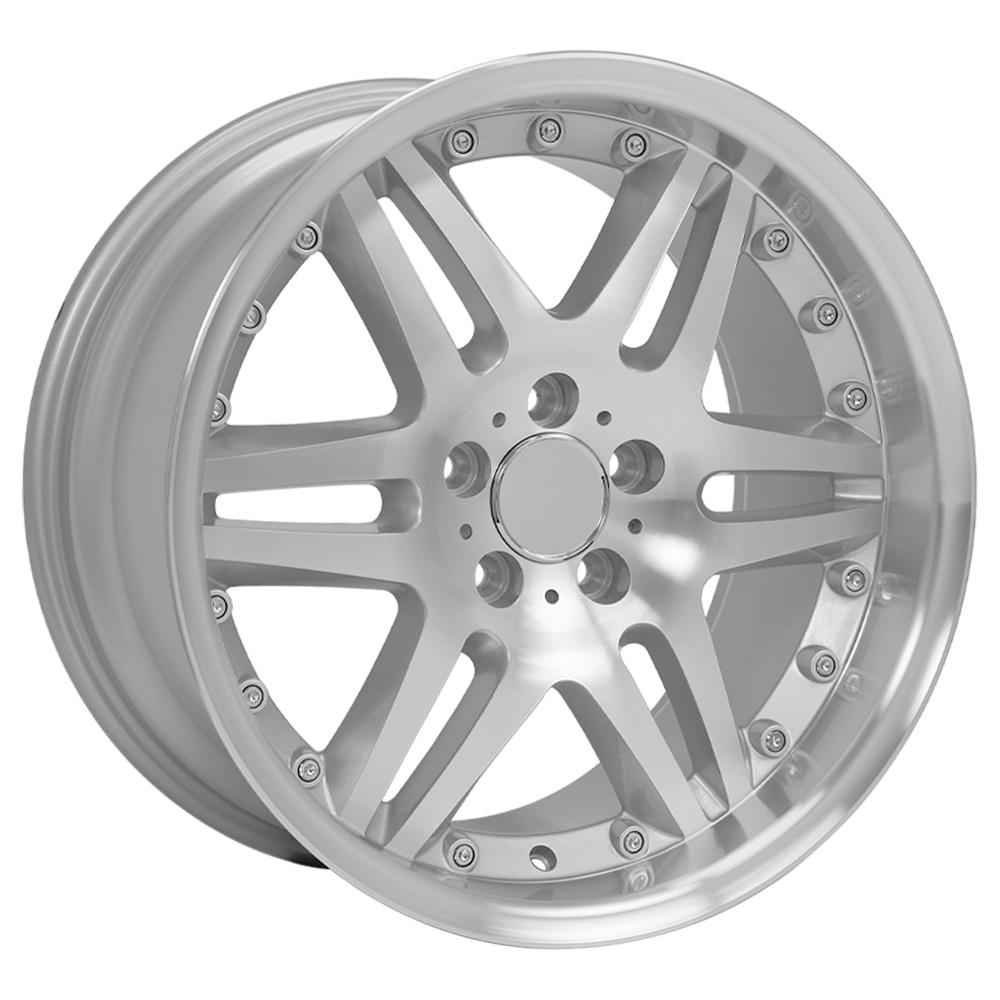 18x8.5 OE Wheels MB09 Silver Machined Wheel 5x112 (35mm)