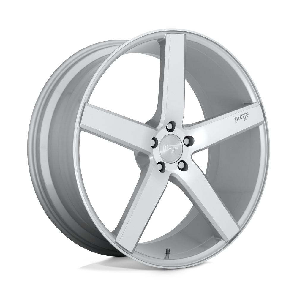 19x8.5 Niche M135 MILAN GLOSS SILVER MACHINED Wheel 5x4.5 (35mm)
