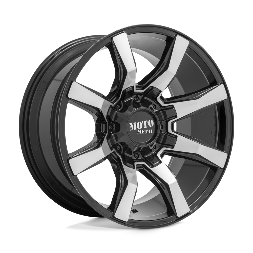 20x10 Moto Metal MO804 SPIDER Gloss Black Machined Wheel 5x5/5x5.5 (-18mm)