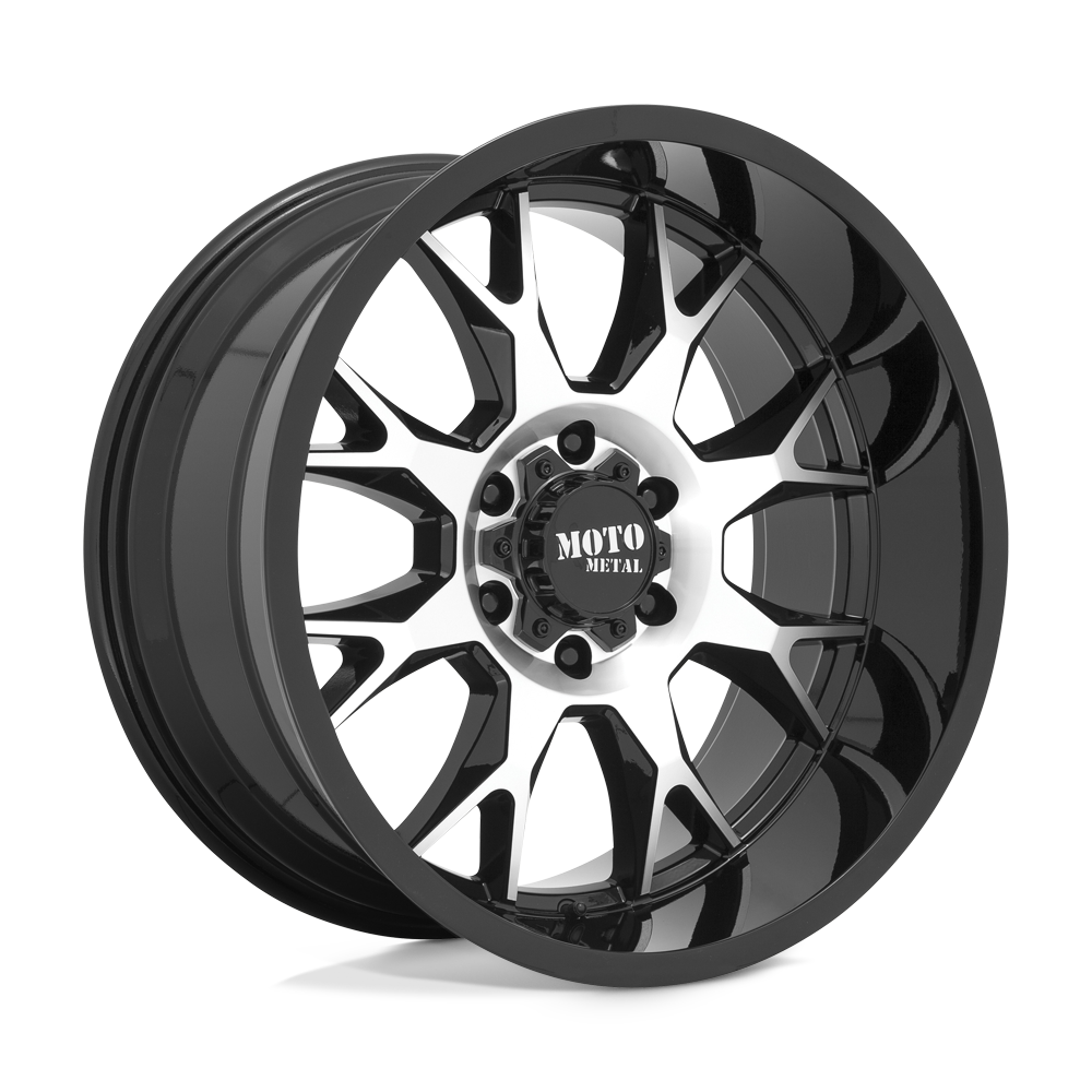 20x9 Moto Metal MO806 Gloss Black Machined Wheel 5x5.5 (0mm)