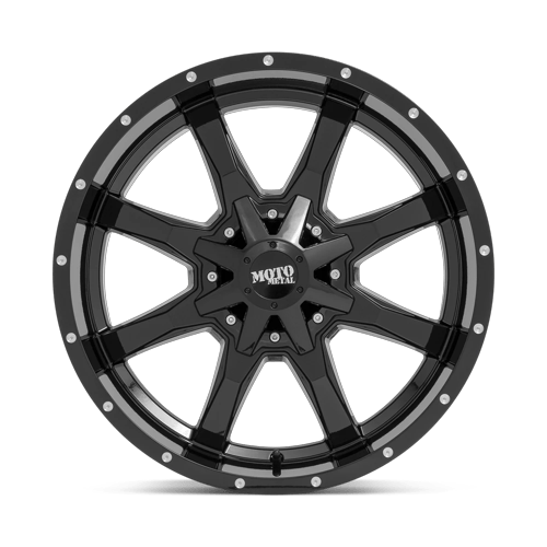 20x10 Moto Metal MO970 Gloss Black With Milled Lip Wheel 5x135 (-24mm)