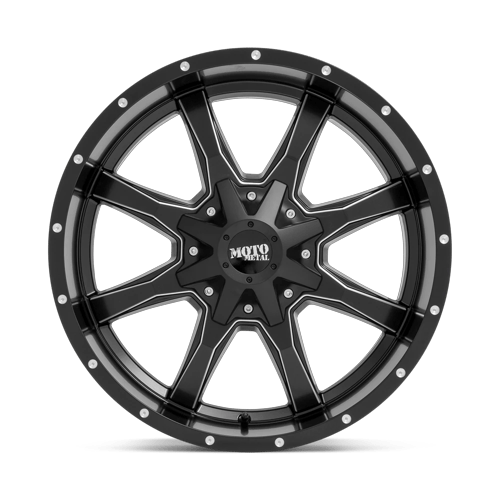 16x8 Moto Metal MO970 Semi Gloss Black Milled Wheel 7x150 (0mm)