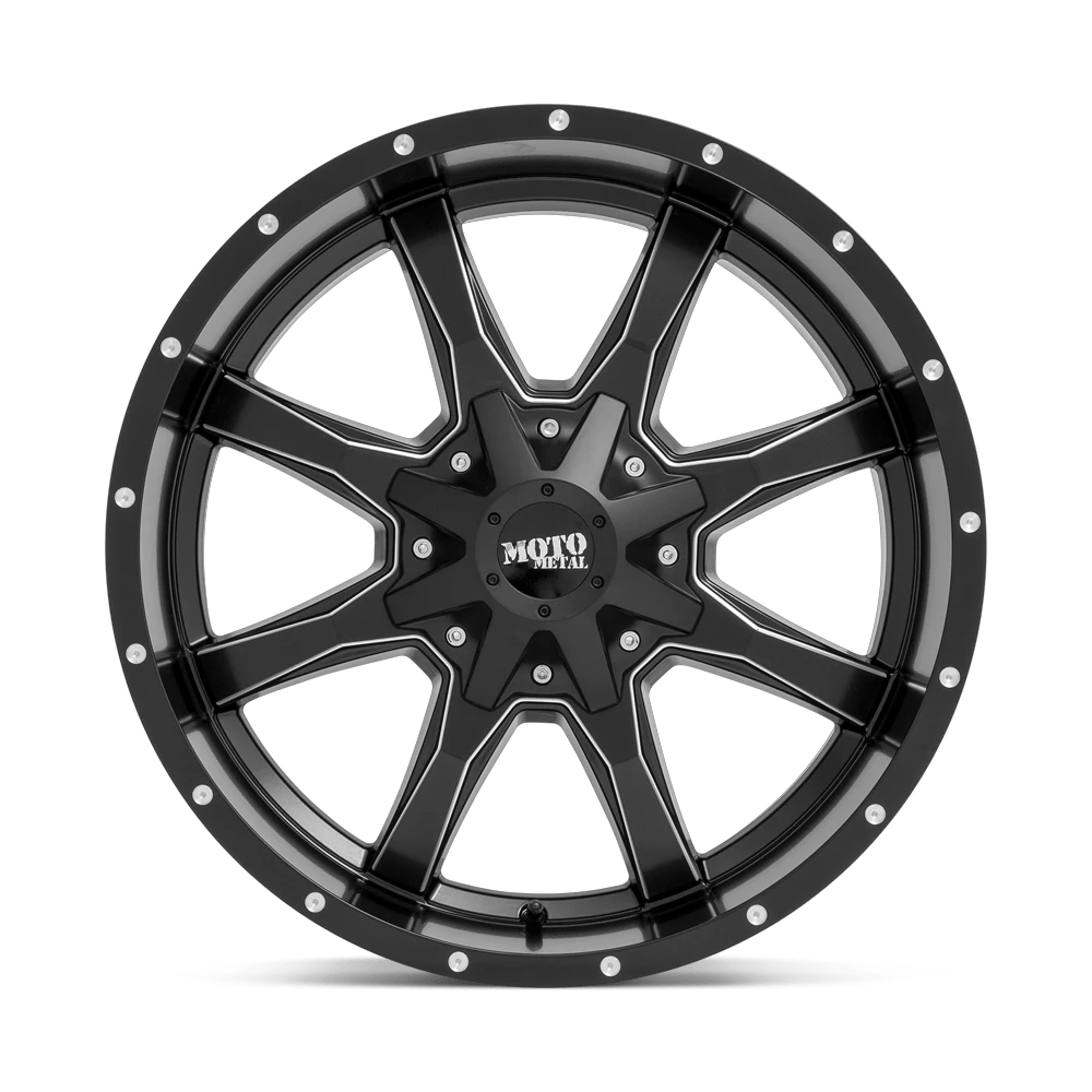 17x9 Moto Metal MO970 Semi Gloss Black Milled Wheel 6x120/6x5.5 (12mm)