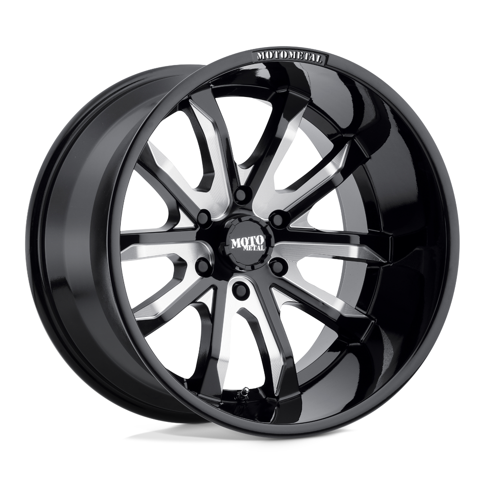 20x9 Moto Metal MO983 DAGGER Gloss Black Milled Wheel 6x4.5 (30mm)