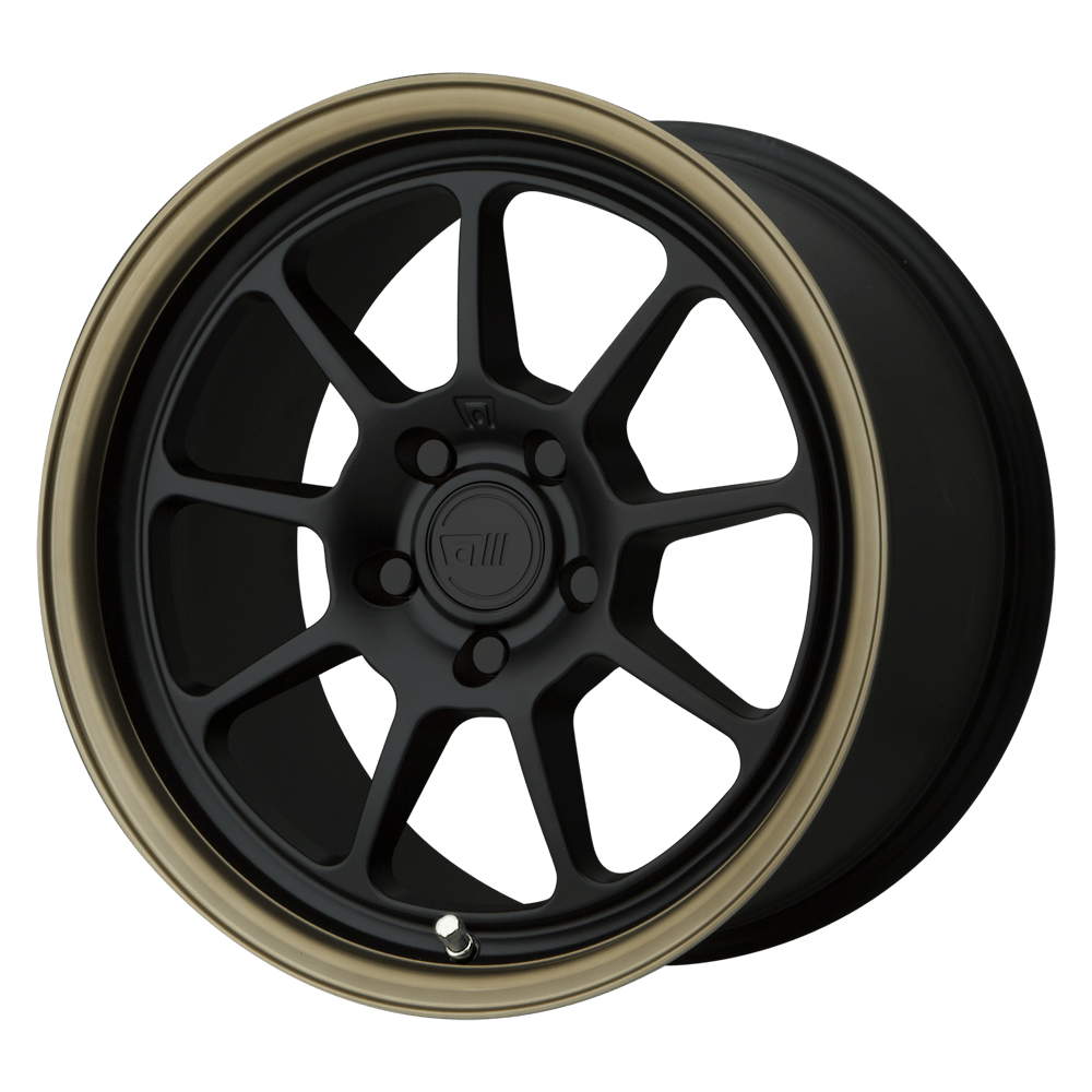 18x9.5 Motegi MR135 Matte Black Center Bronze Lip Wheel 5x120 (45mm)