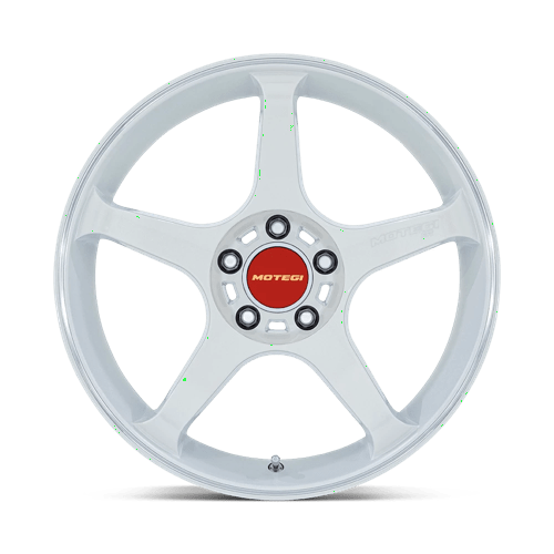 17x9.5 Motegi MR159 Battle V Matsuri White Pearl Mach Stripe Wheel 5x4.5 (35mm)
