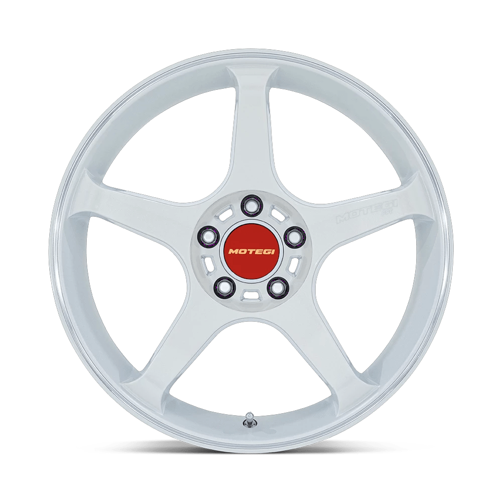 18x9.5 Motegi MR159 Battle V Matsuri White Pearl Machined Wheel 5x4.5 (15mm)