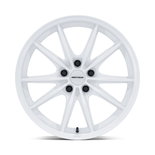 18x9.5 Motegi MR162 Zentoku Glossy White Wheel 5x120 (42mm)