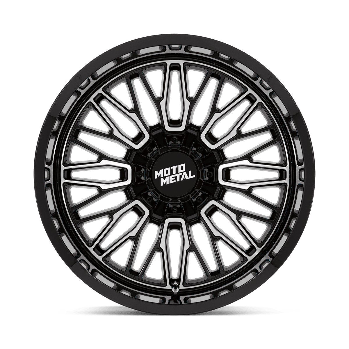20x10 Moto Metal MO809 Stinger Gloss Black Machined Wheel 8x180 (-18mm)