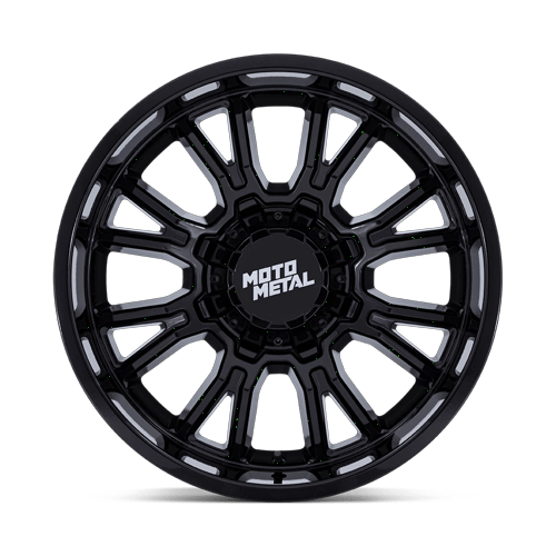 22x9 Moto Metal MO810 Legacy Gloss Black W/ Machined Face Wheel 8x170 (1mm)