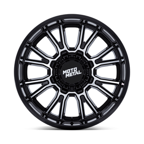 22x9 Moto Metal MO810 Legacy Glossy Black Machined Wheel 8x180 (1mm)