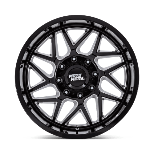 20x9 Moto Metal MO812 Turbine Gloss Black Milled Wheel 8x180 (1mm)