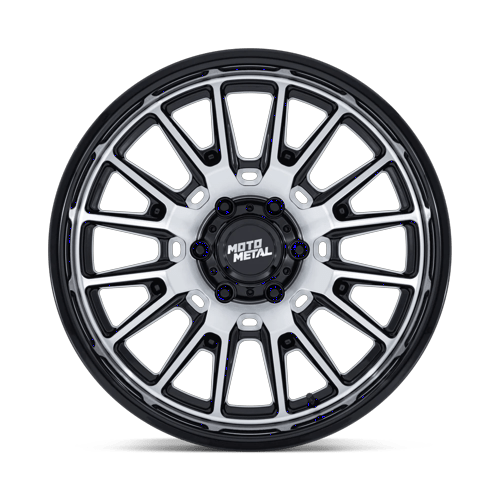 20x10 Moto Metal MO814 Tekton Gloss Black W/ Machined Face Wheel 6x135 (-18mm)