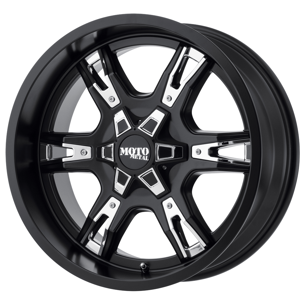 20x9 Moto Metal MO969 Satin Black W/ Red And Chrome Accents Wheel 6x5.5 (0mm)