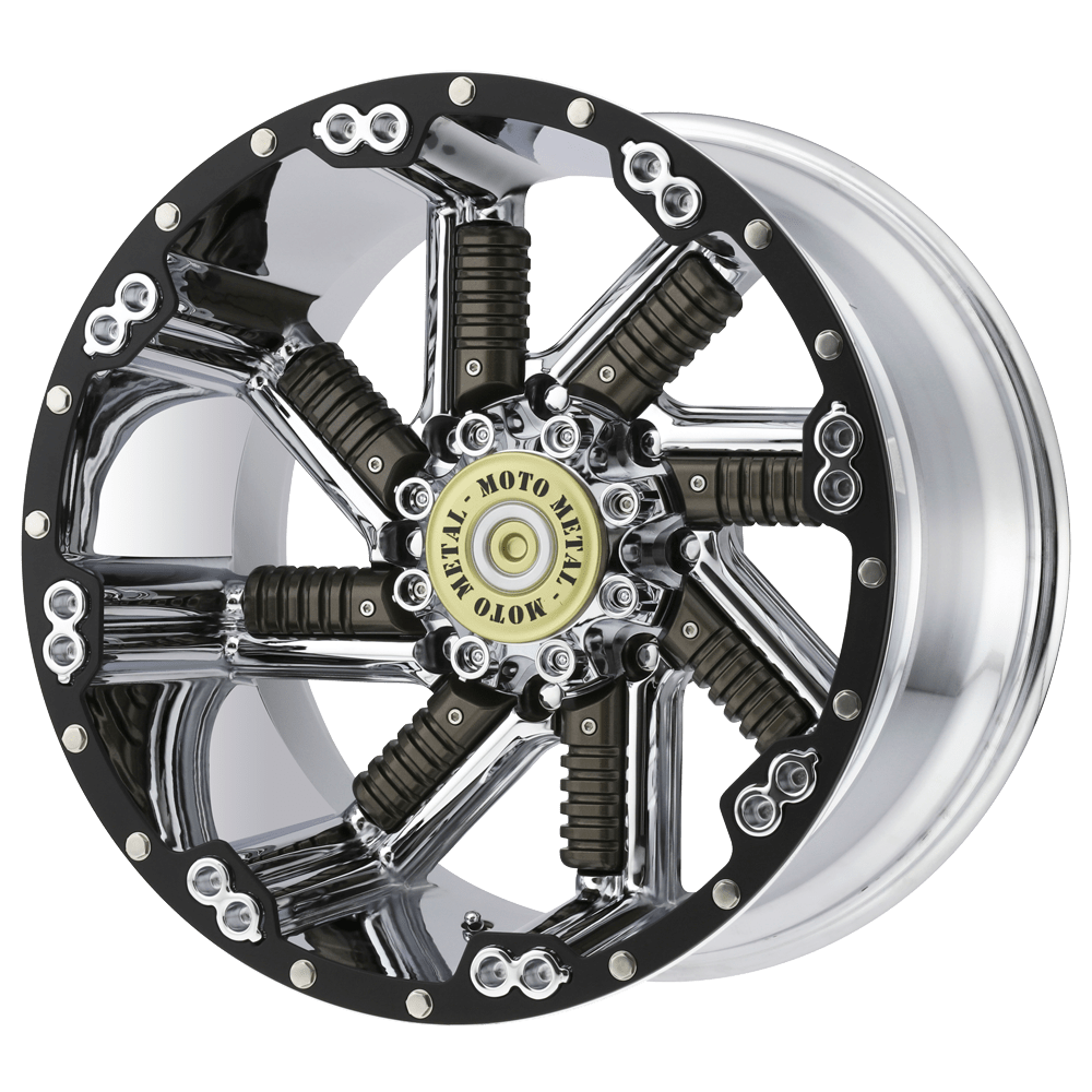 20x10 Moto Metal MO979 Buckshot Chrome w/Gunmetal Wheel 8x170 (-24mm)
