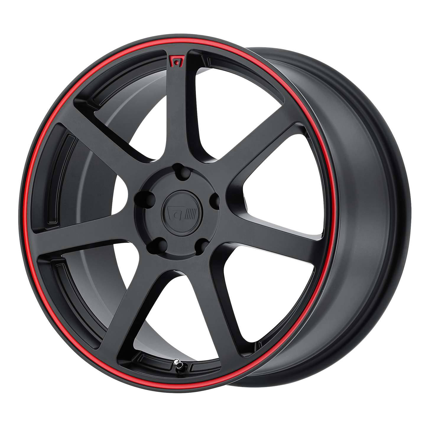 18x8 Motegi MR132 Matte Black Red Stripe Wheel 5x120 (35mm)