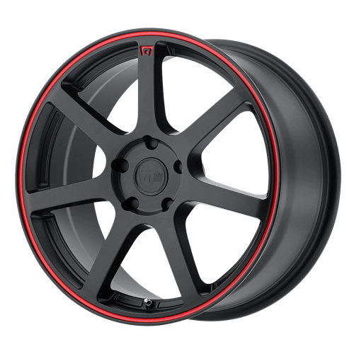 MR132 17X7 4X100 M-BLK/RED +40MM