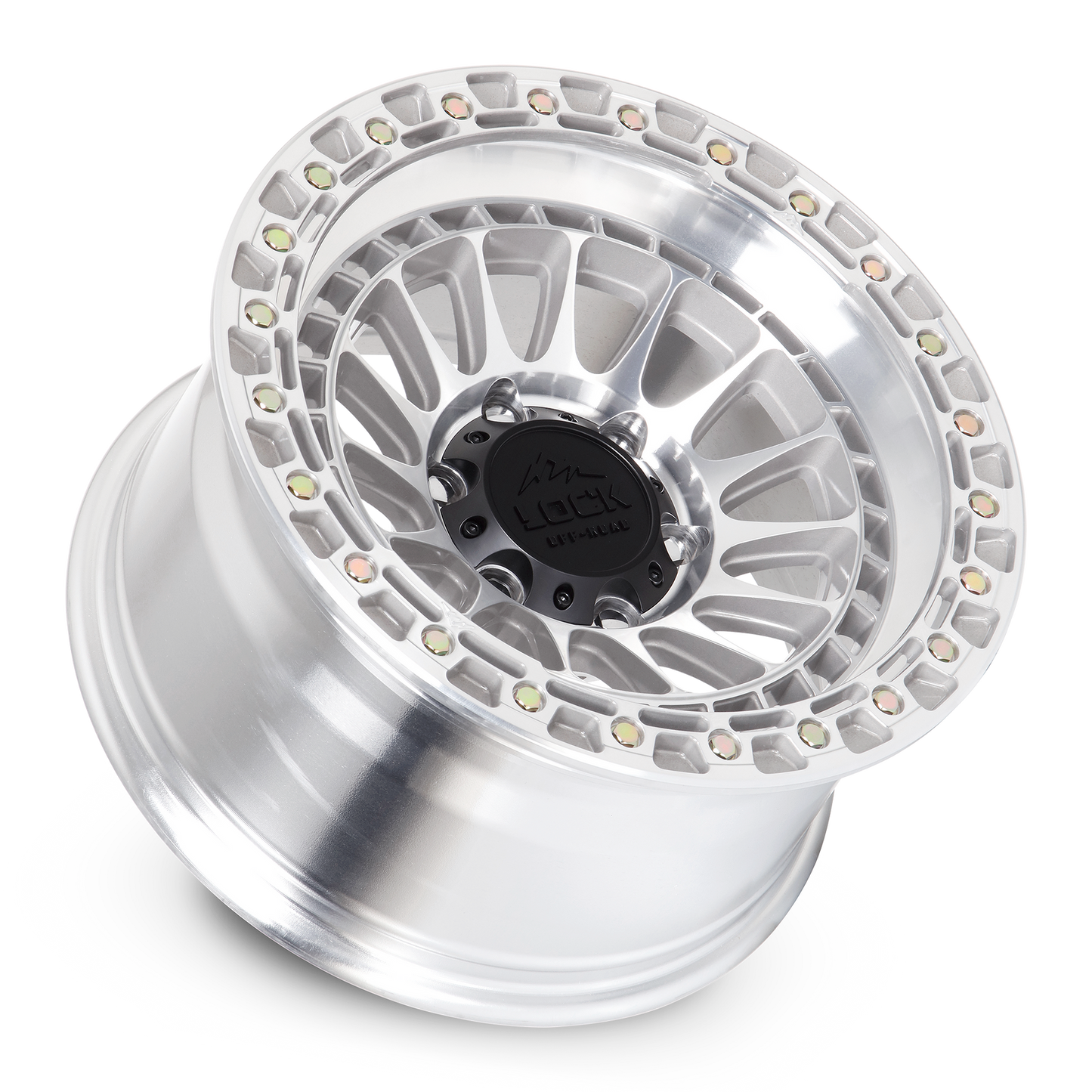 20x9 Lock Off-Road Mojave Machine With Clear Coat Wheel 6x135 (0mm)