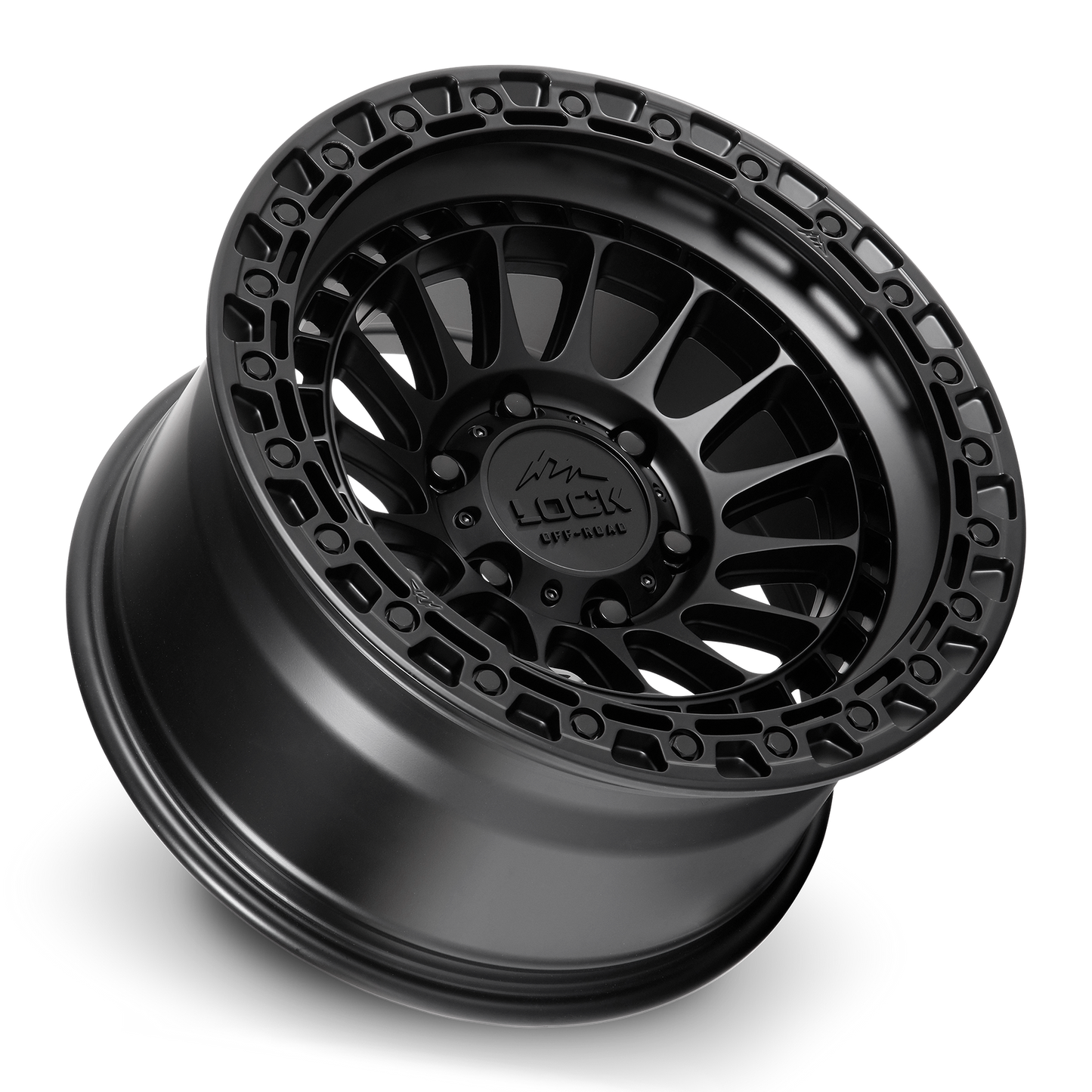 20x9 Lock Off-Road Mojave Matte Black With Matte Black Ring Wheel 6x5.5 (0mm)