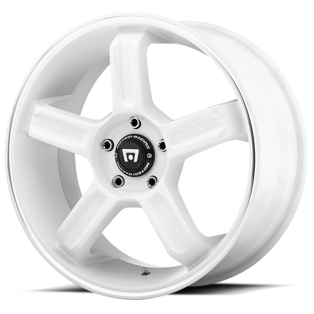 18x8 Motegi MR122 White W/ Machined Stripe Wheel 4x4.25 (35mm)