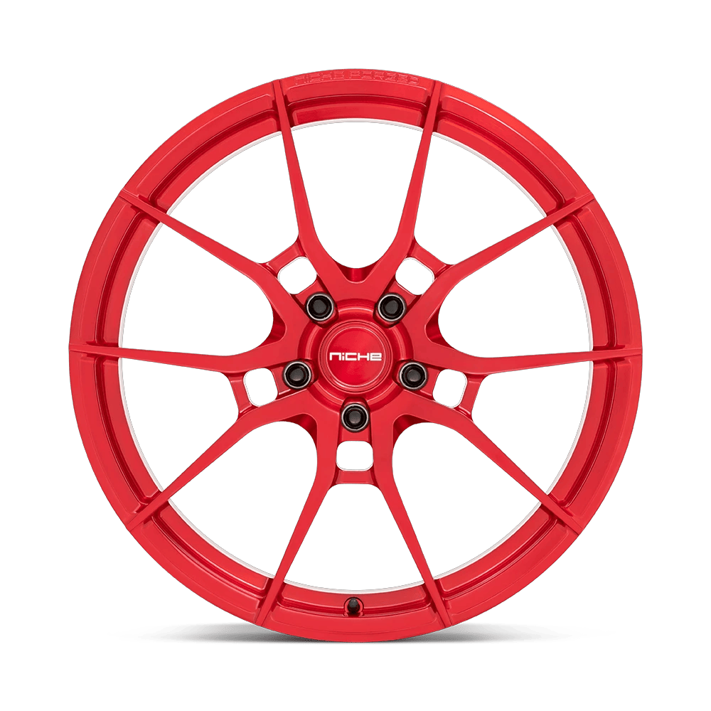 20x11.5 Niche T113 Kanan Brushed Candy Red Forged Wheel 5x120 (52mm)