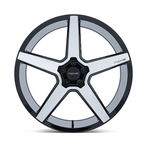 20x10.5 Niche NC283 Modena Gloss Black W/ Machined Face Wheel 5x120 (38mm)