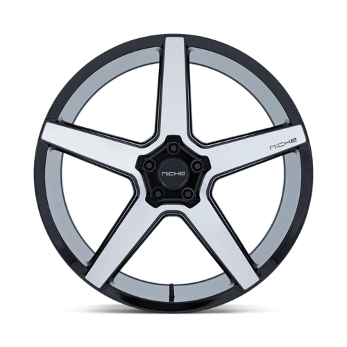 22x9 Niche NC283 Modena Gloss Black W/ Machined Face Wheel 5x112 (15mm)