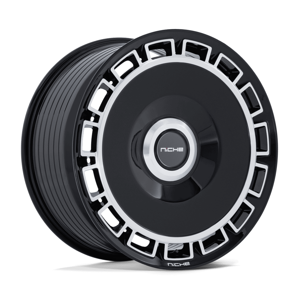 20x9 Niche NC287 Venice Gloss Black W/ Machined Face Wheel 5x4.25/5x112 (45mm)