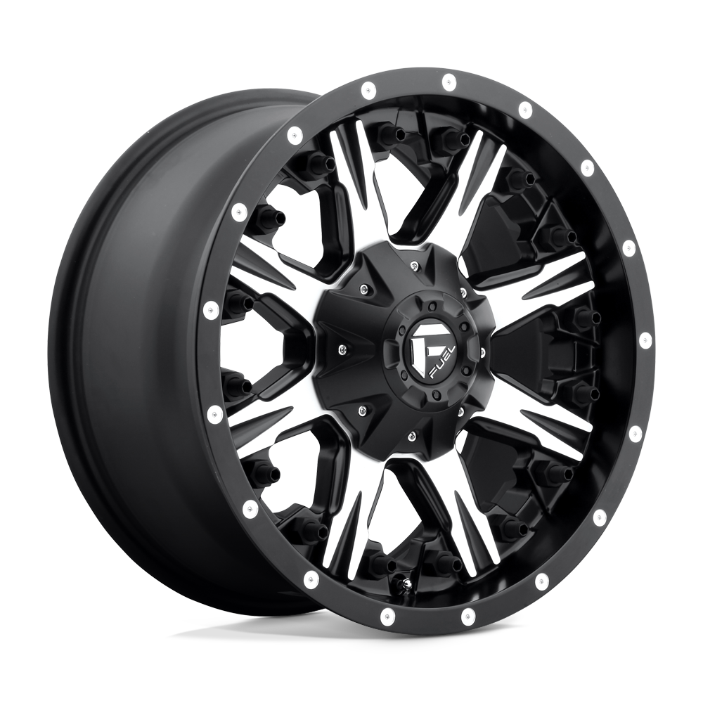 20x10 Fuel D541 Nutz Black & Machined Wheel 8x6.5 (-24mm)