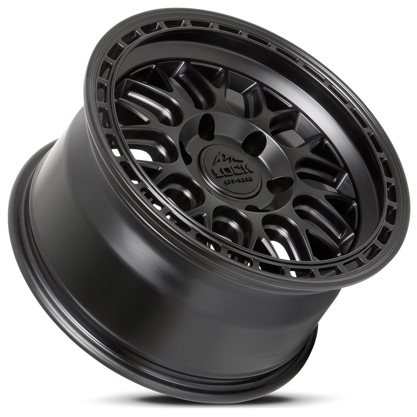 17x9 Lock Off-Road Onyx Matte Black With Matte Black Ring Wheel 6x5.5 (-12mm)