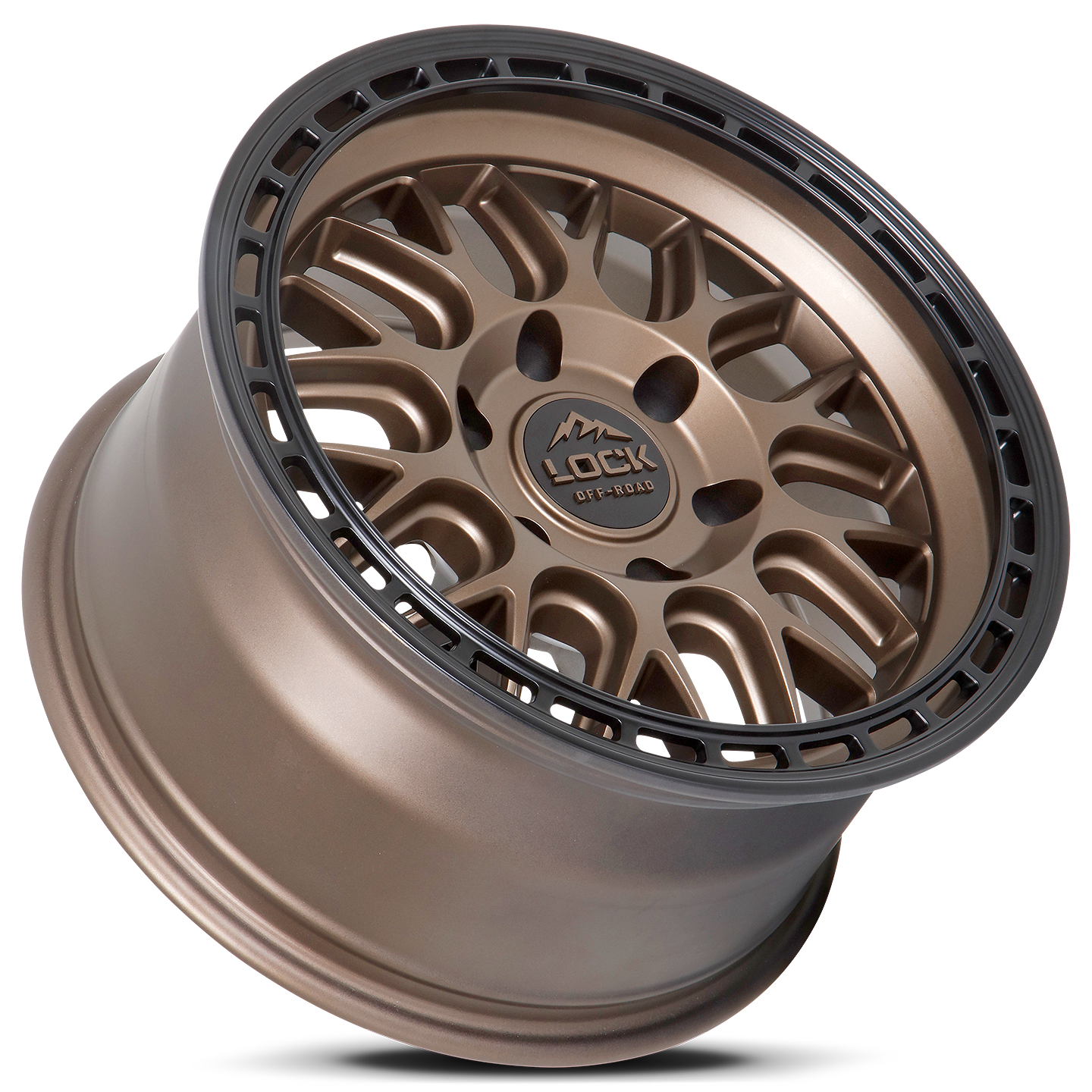 17x9 Lock Off-Road Onyx Matte Bronze With Matte Black Ring Wheel 6x5.5 (-12mm)