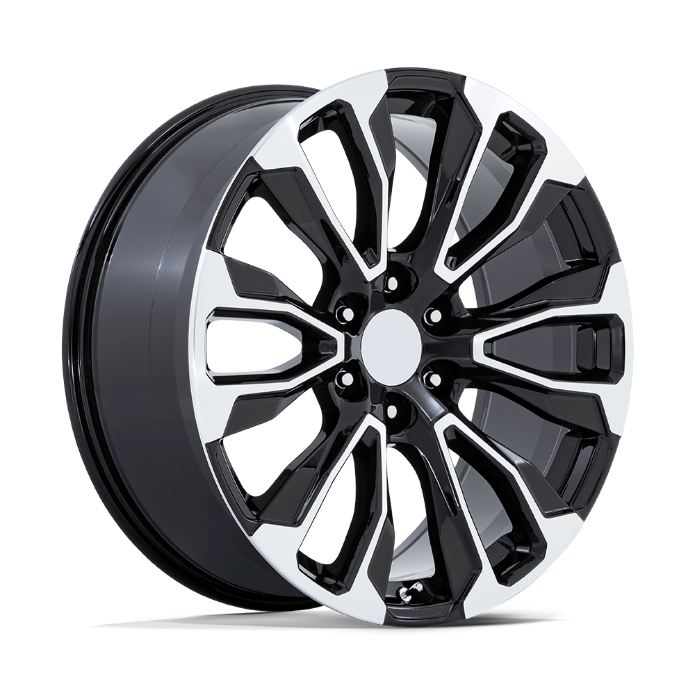 22x9 Performance Replicas PR211 Gloss Black Machined Face Wheel 6x5.5 (28mm)
