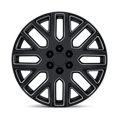 22x9 Performance Replicas PR231 Glossy Black Milled Wheel 6x5.5 (28mm)