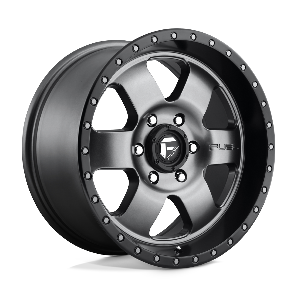 18x9 Fuel D619 PODIUM MATTE GUN METAL BLACK BEAD RING Wheel 6x135 (20mm)