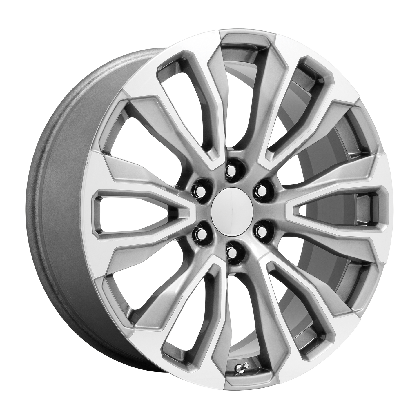 22x9 Performance Replicas PR211 Silver Machined Face Wheel 6x5.5 (28mm)